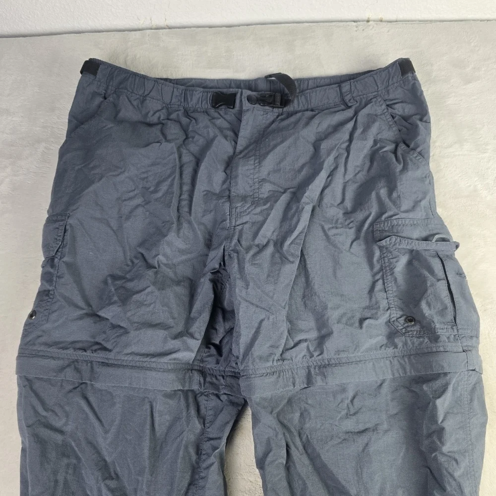 REI Hiking Pants Mens Large Lx32 Blue  Convertible Cargo Hiking Pants